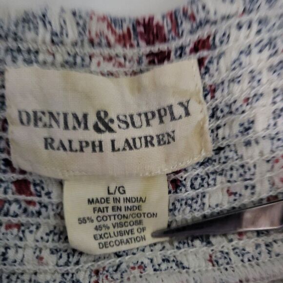 DENIM & SUPPLY Wide Leg Wrap Pants Womens L Paisley Ralph Lauren Resort - Picture 7 of 9